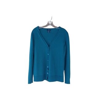 GAP Factory Teal V Neck Cardigan Medium